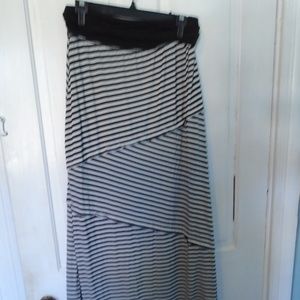 Max Studio LARGE Maxi Skirt Long Modest Stripes
